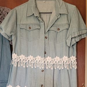 Denim Lace Dress